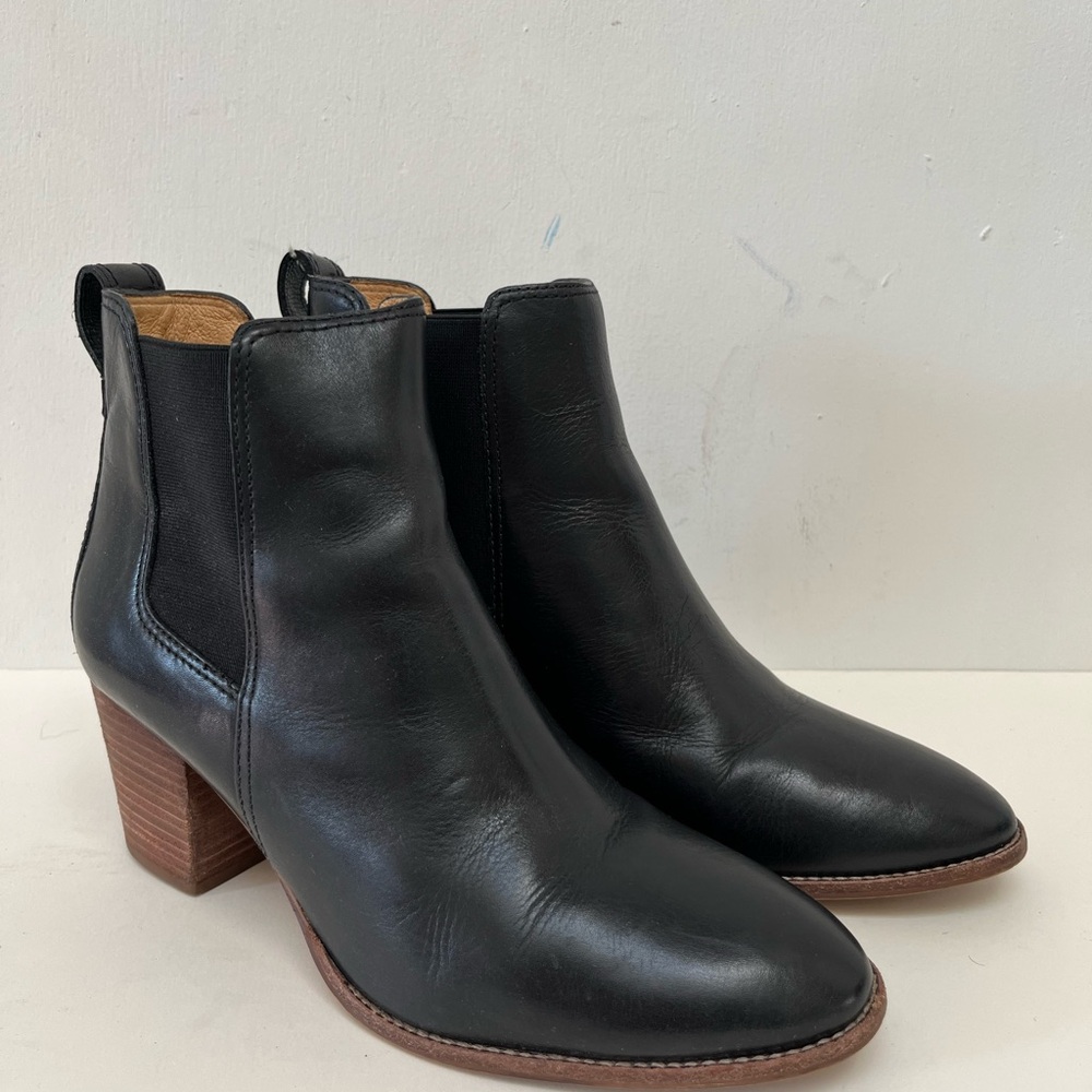 Madewell Black Leather Ankle Boots